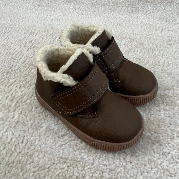 Carter’s Chatham Toddler Boys Brown Faux Shearling Fashion Boots Shoes 5 - Picture 4 of 8